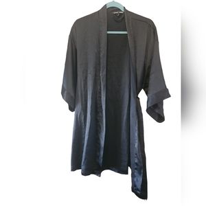 Victoria's Secret Pink black silky robe XS